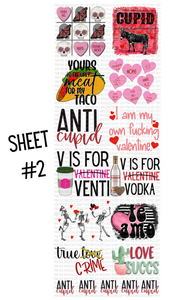 PD-15 Pre-Designed Valentine's Day Sheet 2 (60-inch sheet-DTF TRANSFER ONLY)