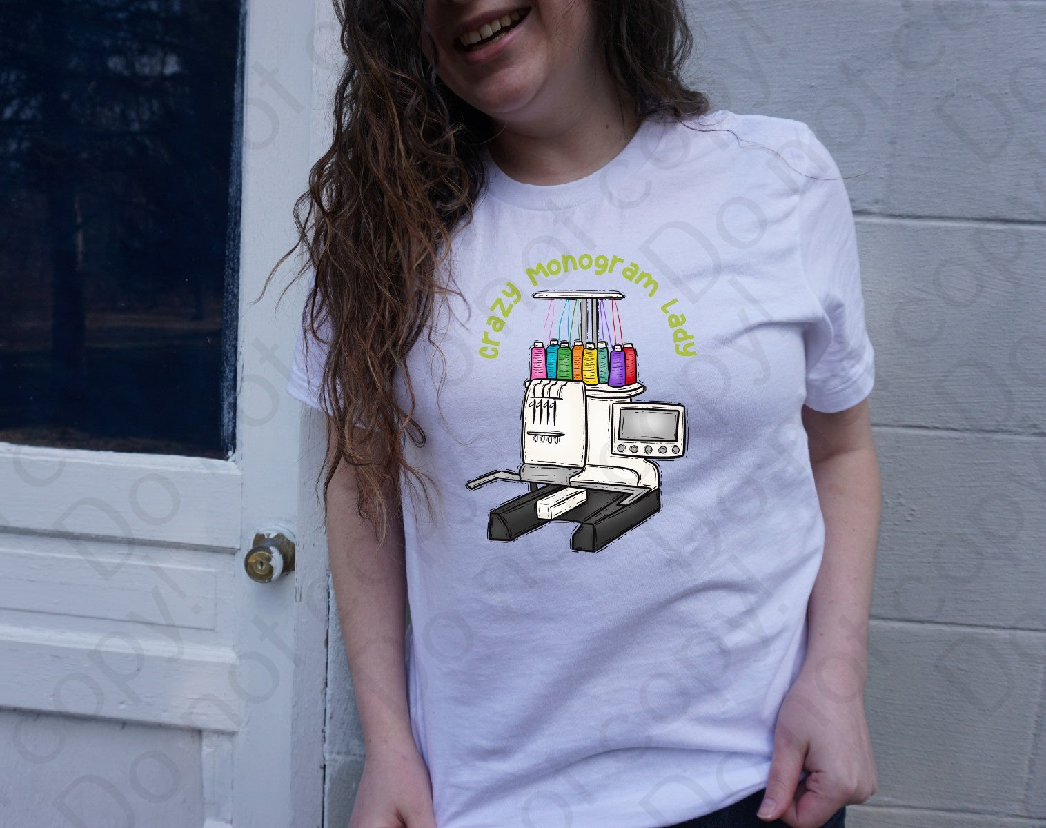 T-24 Crazy Monogram Lady DTF TRANSFER ONLY