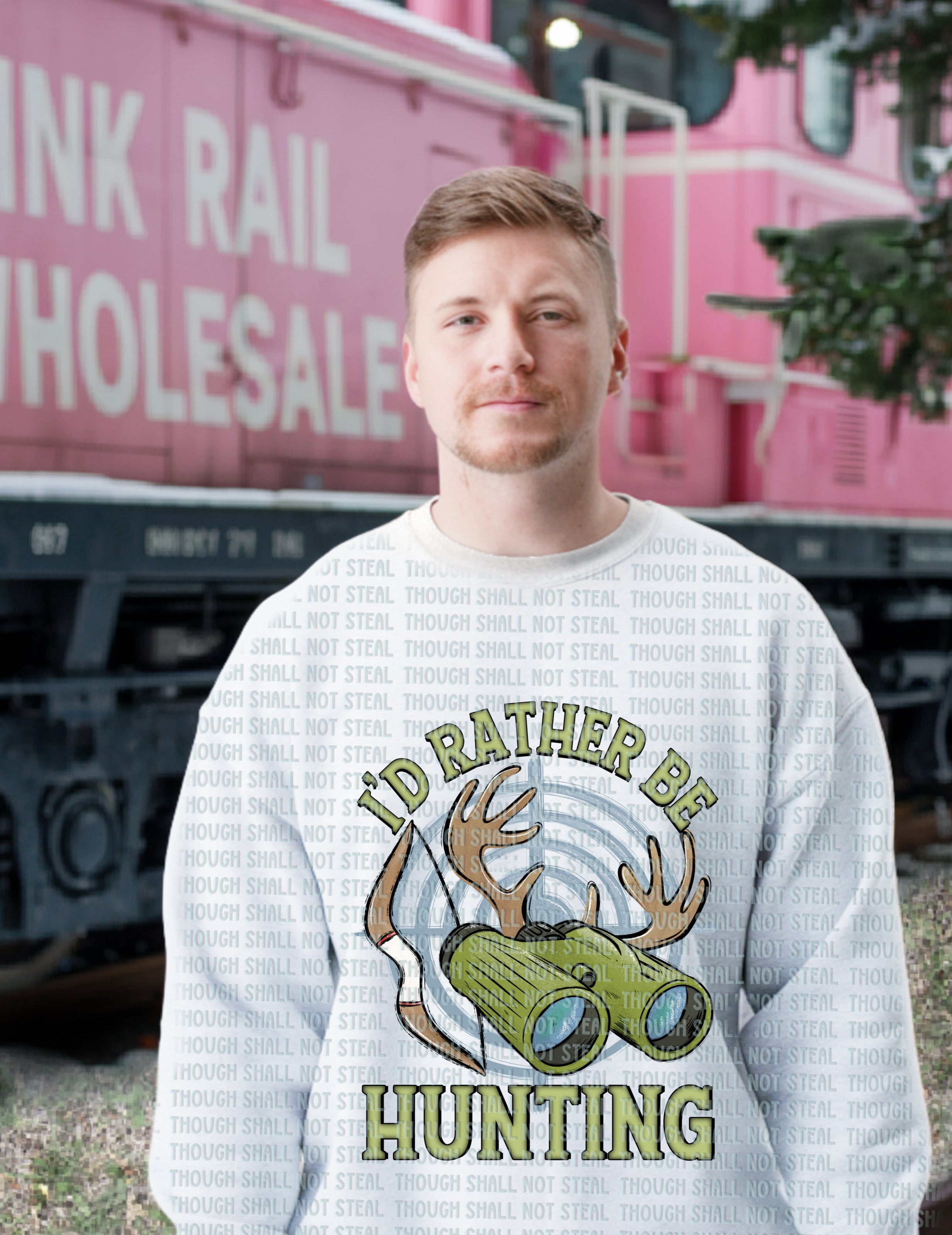 T-48 I_d Rather be Hunting Completed Tee
