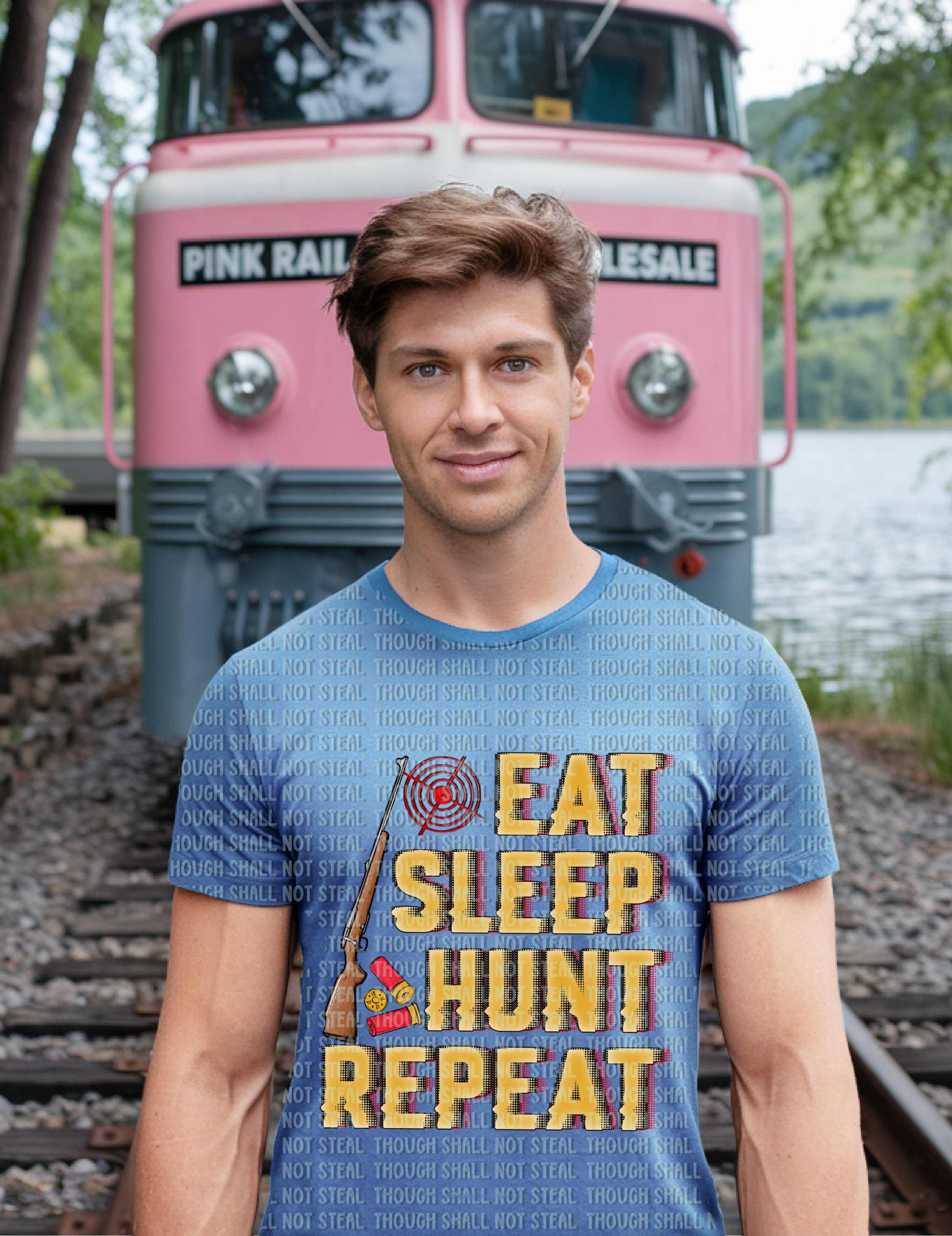 T-56 Eat Sleep Hunt Repeat DTF TRANSFER ONLY