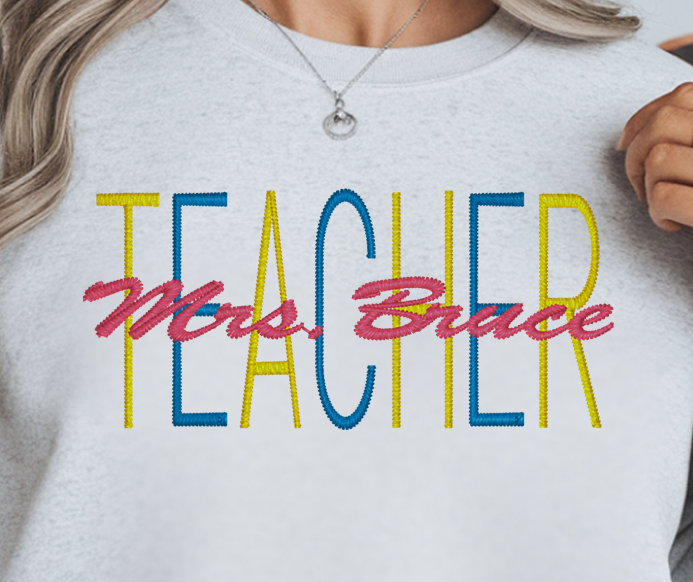 Teacher Personalized Embroidery Shirt