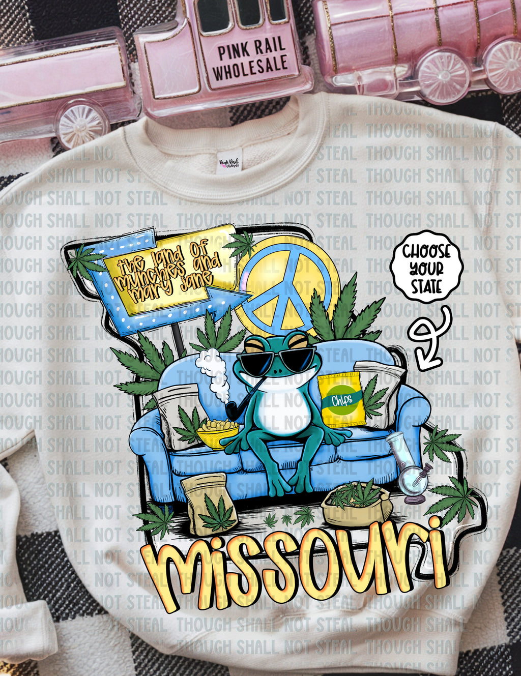 W-26-2 The Land of Munchies and Mary Jane (Choose your State M) DTF Transfer Only