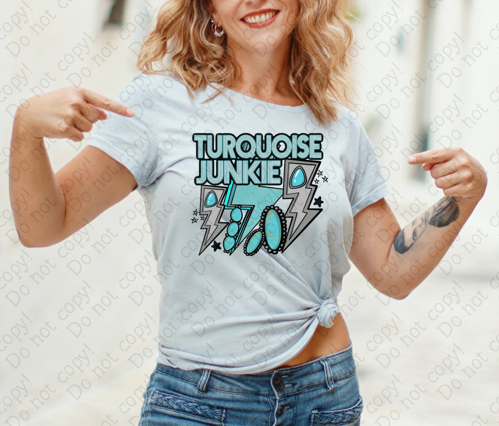 U-100 Turquoise Junkie Completed Tee