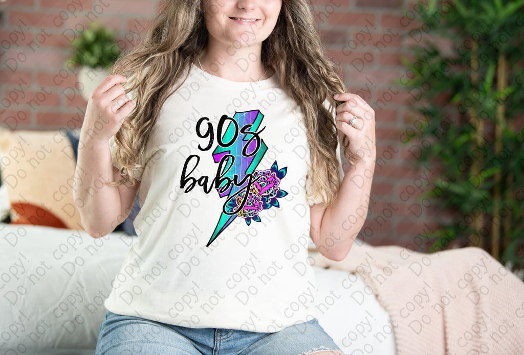 U-123 Lightning Bolt Neon Colors Completed Tee