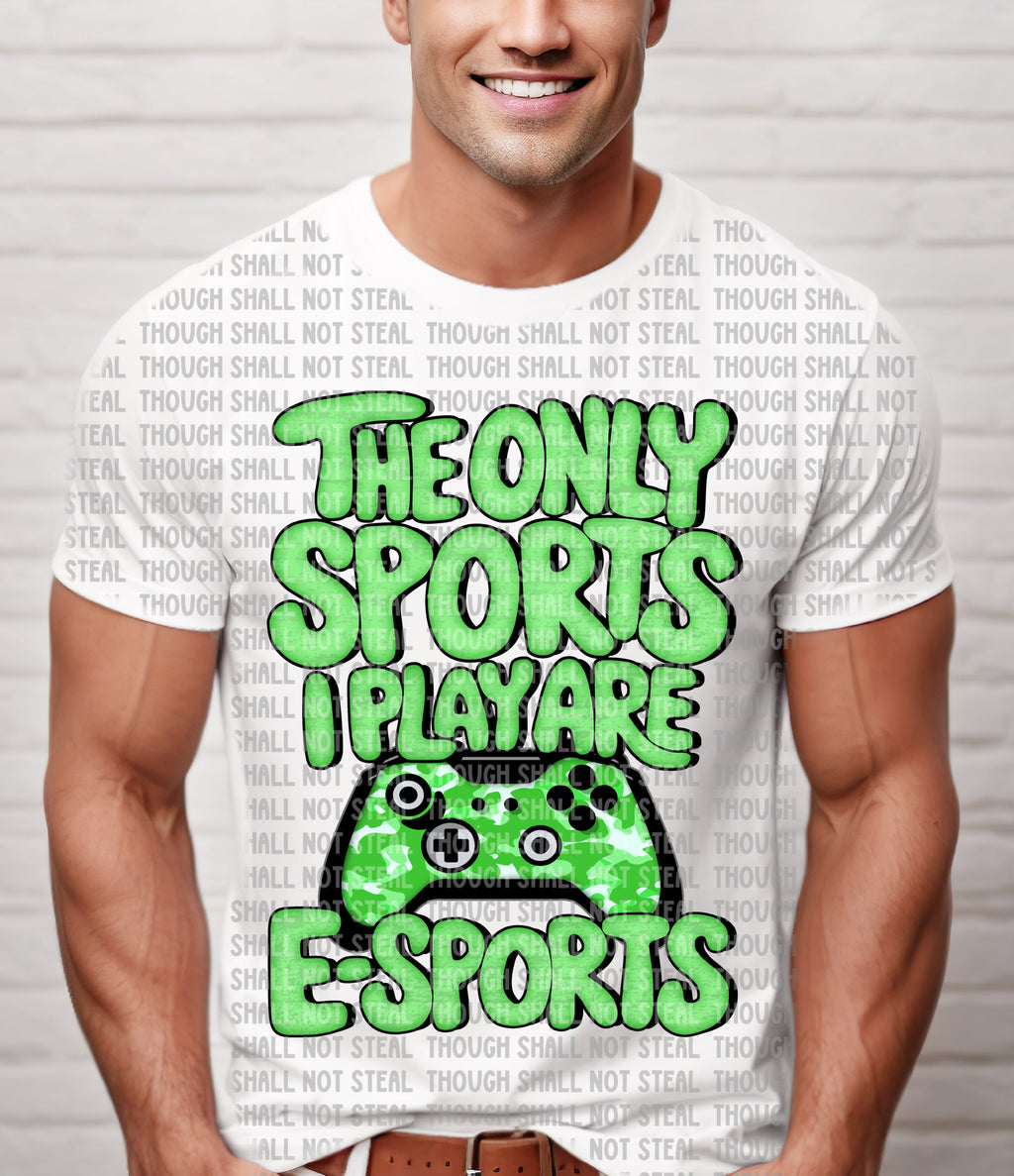 U-80 The Only Sports I Play - Green Completed Tee