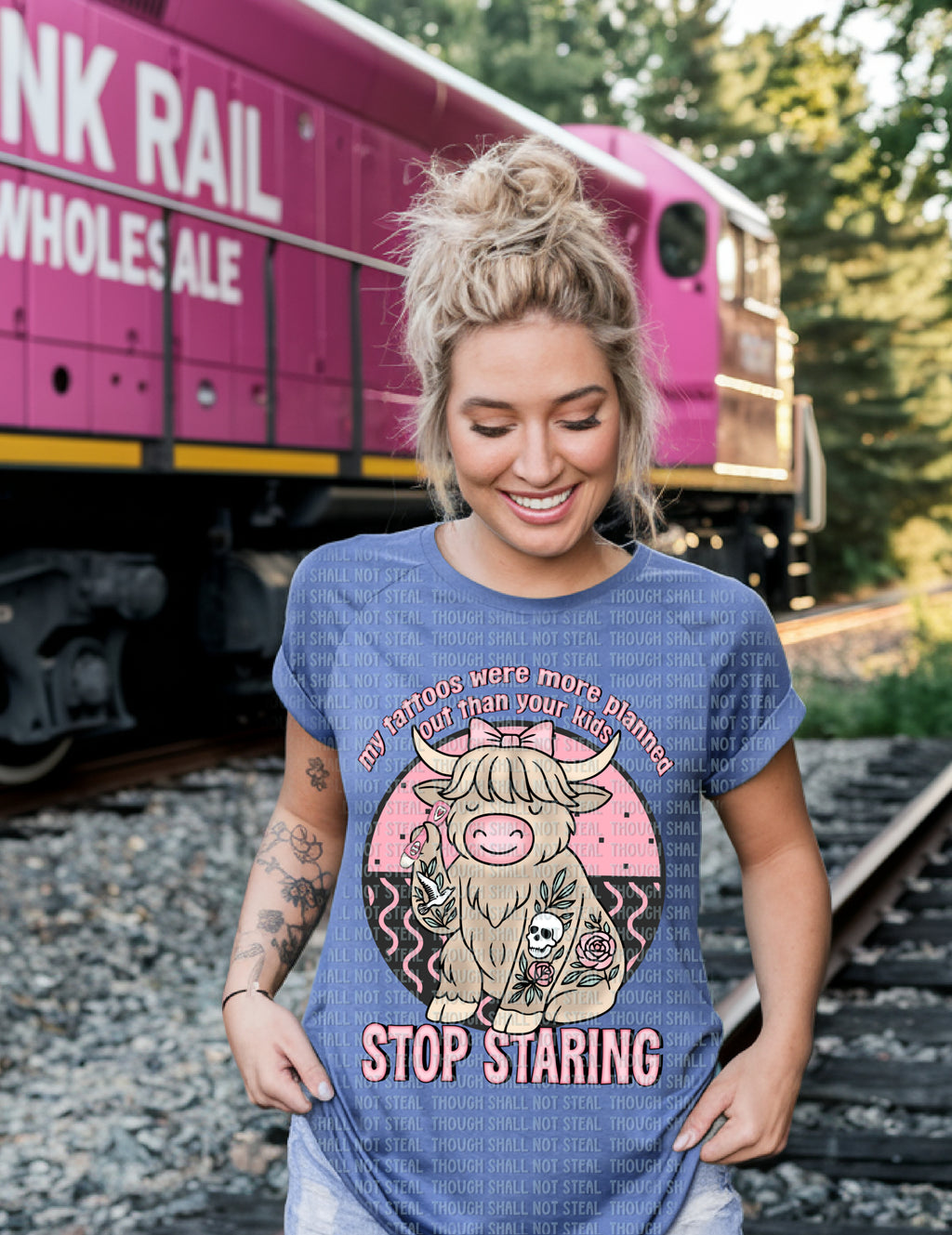 U-85 My tattoos were more planned out than your kids stop staring Completed Tee