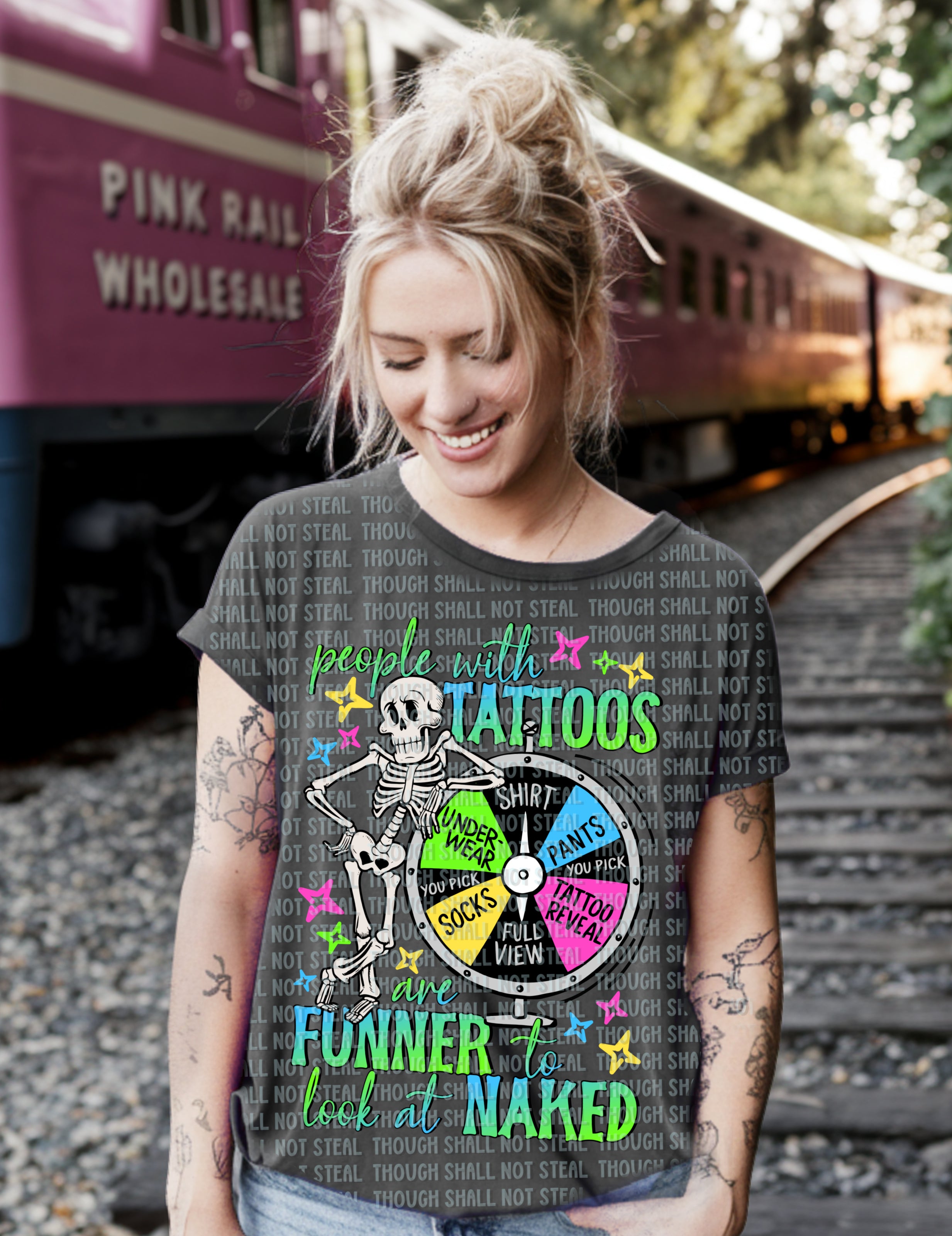 U-92 People with tattoos are funner to look at DTF TRANSFER ONLY