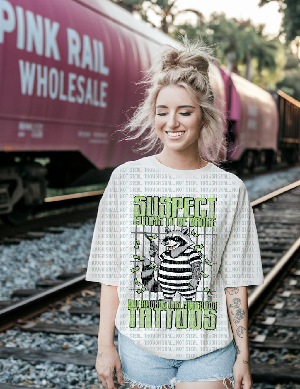U-95 Suspect claims to be broke but always has tattoo money Completed Tee