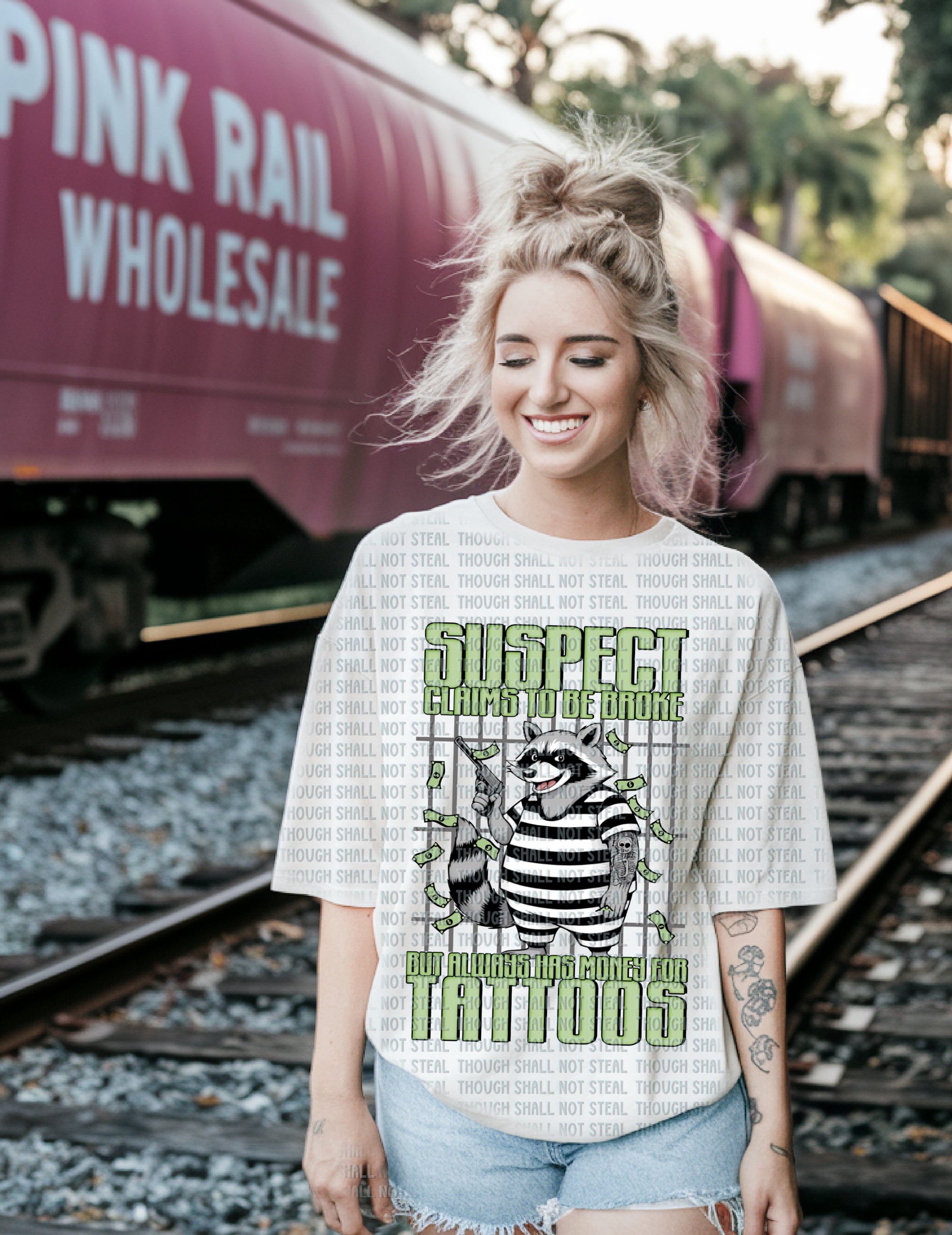 U-95 Suspect claims to be broke but always has tattoo money Completed Tee
