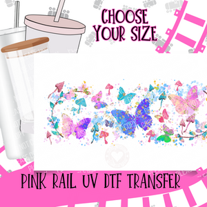 UV-18 Watercolor Butterflies UV DTF Transfer ONLY - Select Size