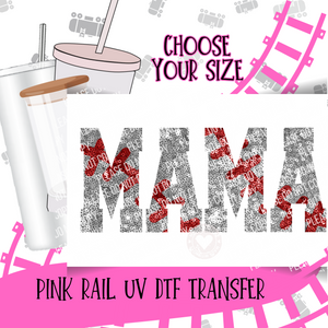 UV-53 MAMA Sequin Baeball UV DTF Transfer ONLY - Select Size