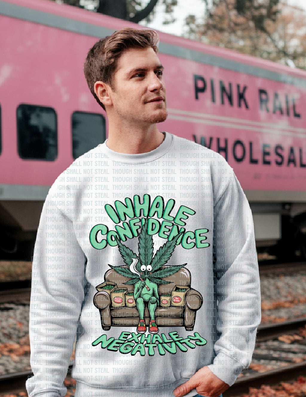 W-17 Inhale Confidence Exhale Negativity Completed Tee