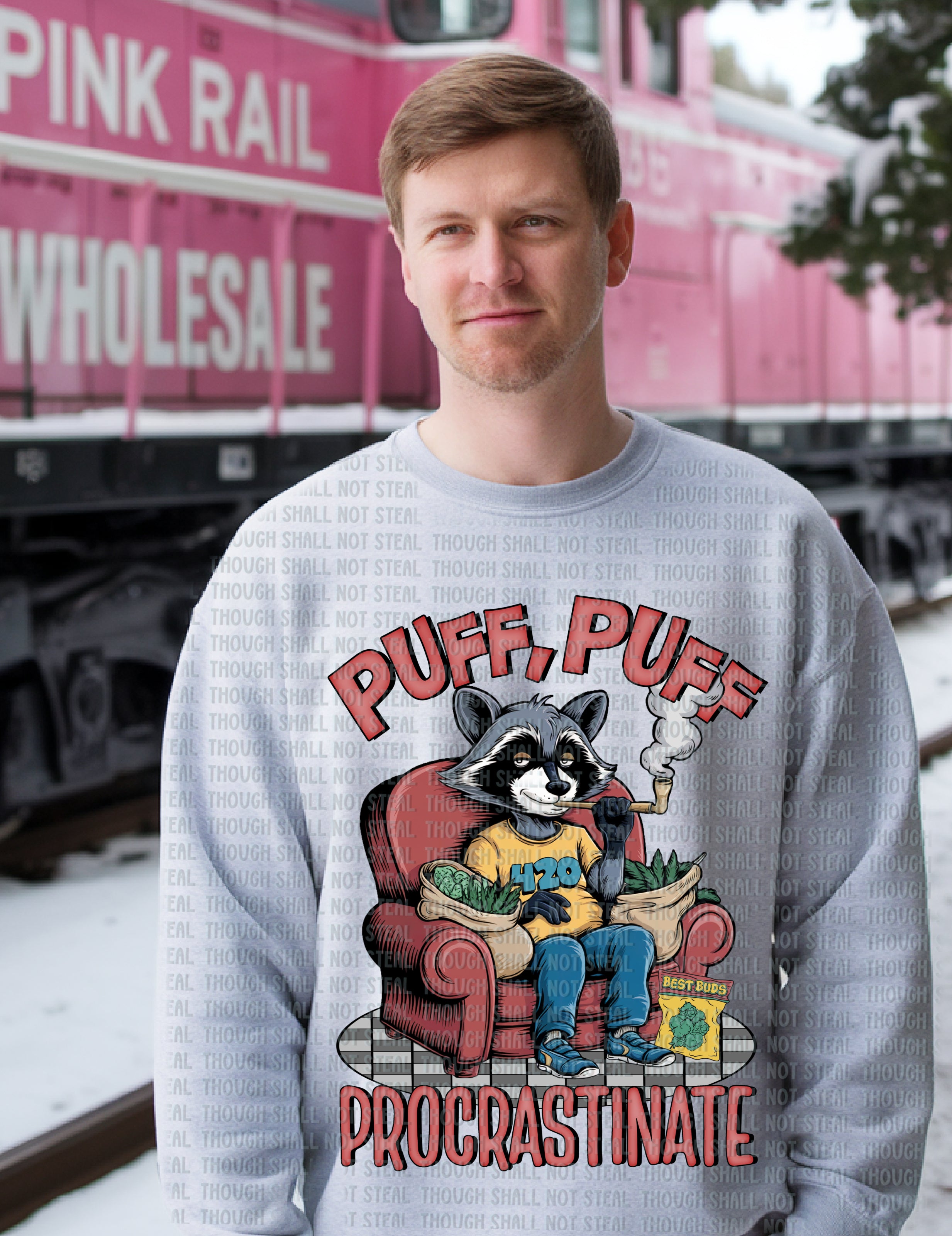 W-23 A Masculine - Puff, Puff Procrastinate DTF Transfer Only
