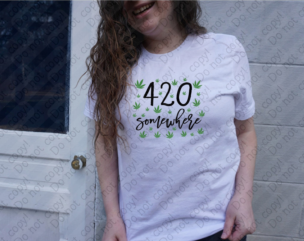 W-29 420 Somewhere with buds Completed Tee