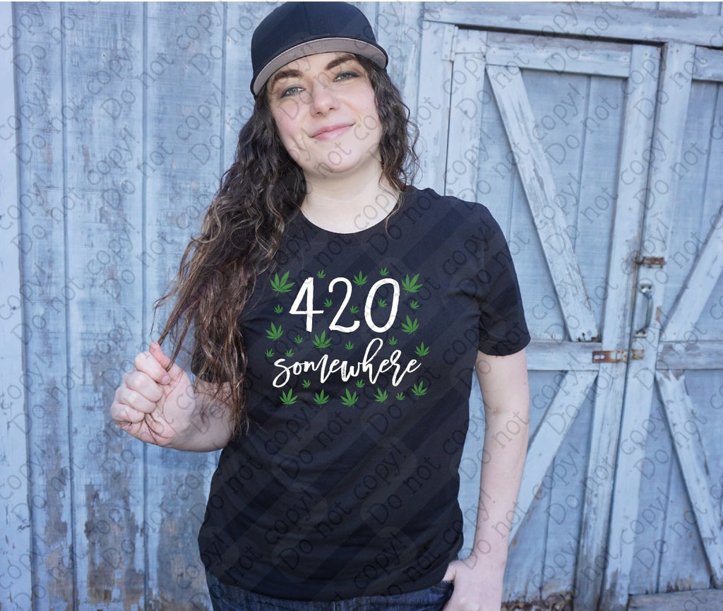 W-29 420 Somewhere with buds Completed Tee