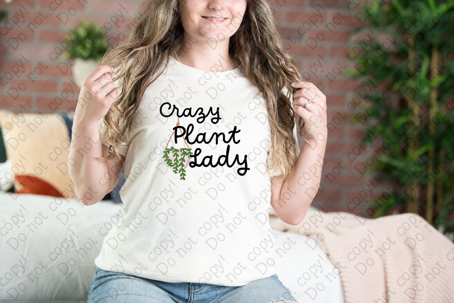 W-31 Crazy Plant Lady DTF Transfer Only
