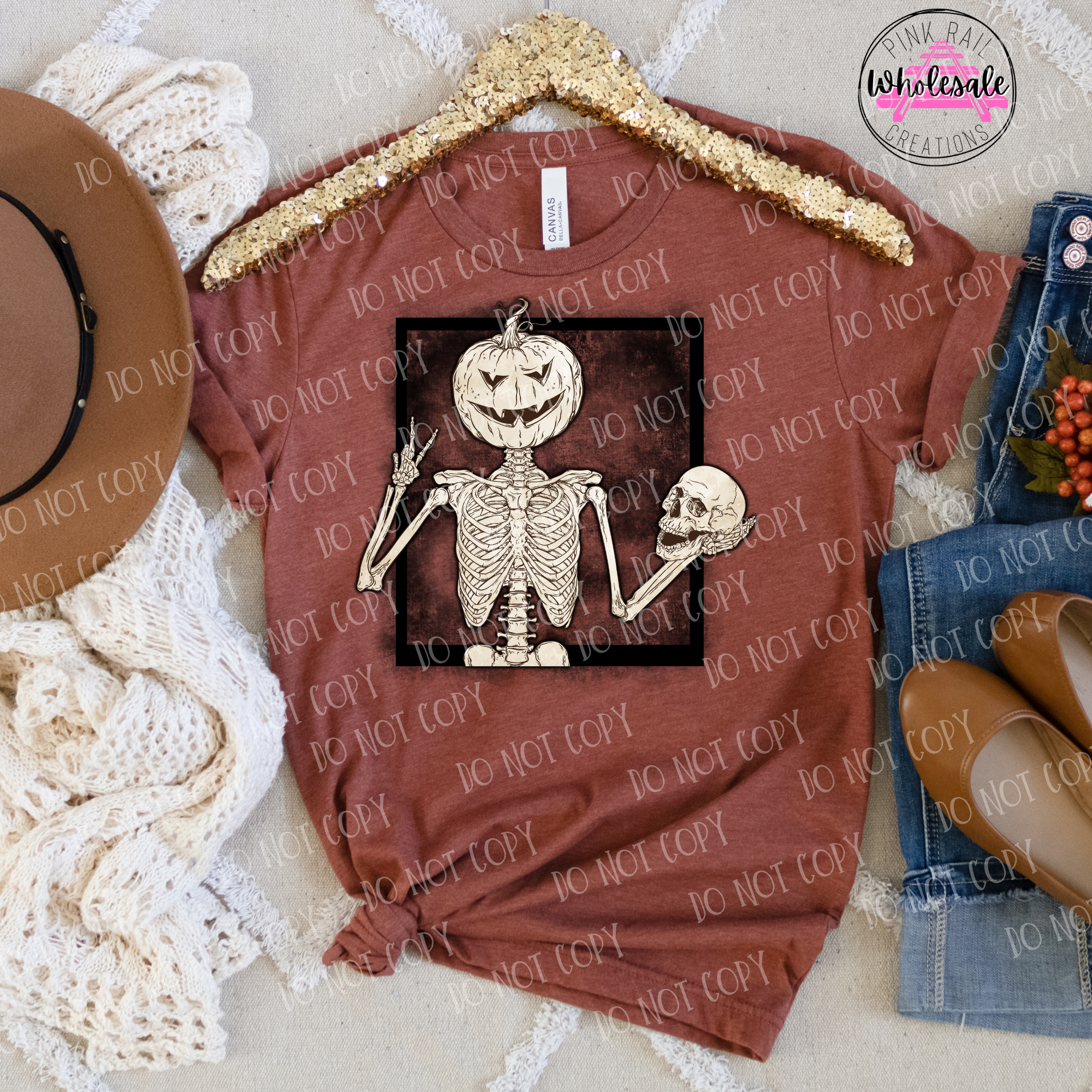 10-18 Skellie Pumpkin  DTF TRANSFER ONLY