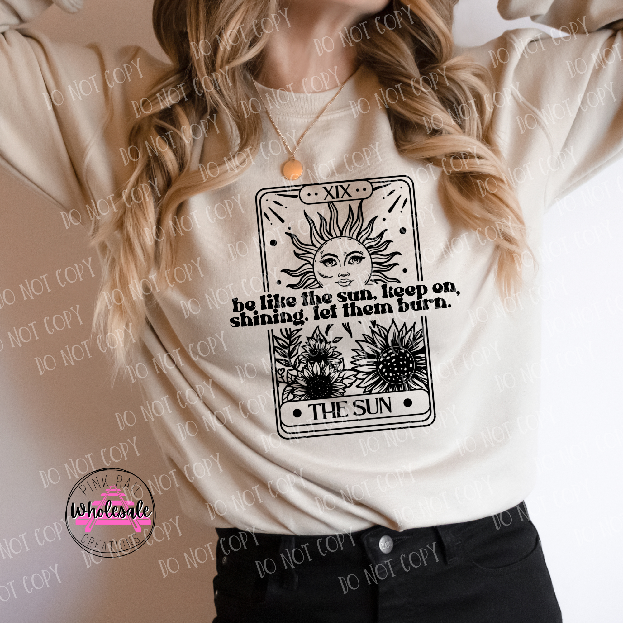 D-07 Sun Tarot Card DTF TRANSFER ONLY