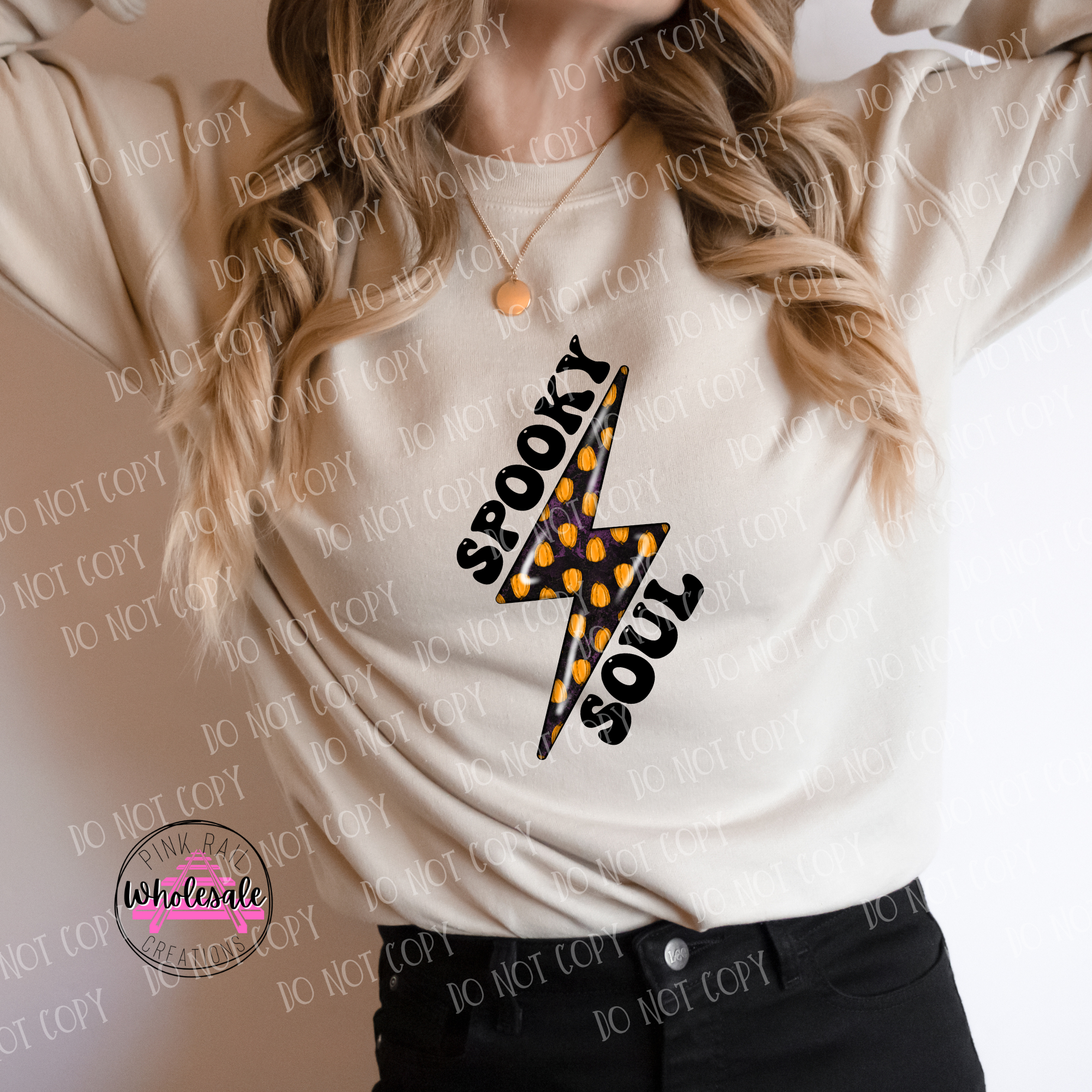 10-60 Spooky Soul Lightning Bolt  DTF TRANSFER ONLY