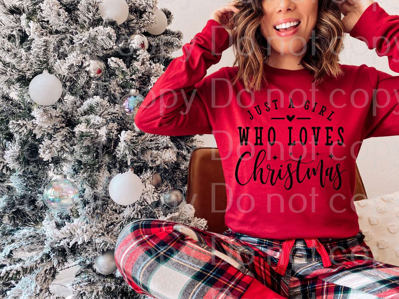 12-50 Just a girl who loves Christmas DTF TRANSFER ONLY