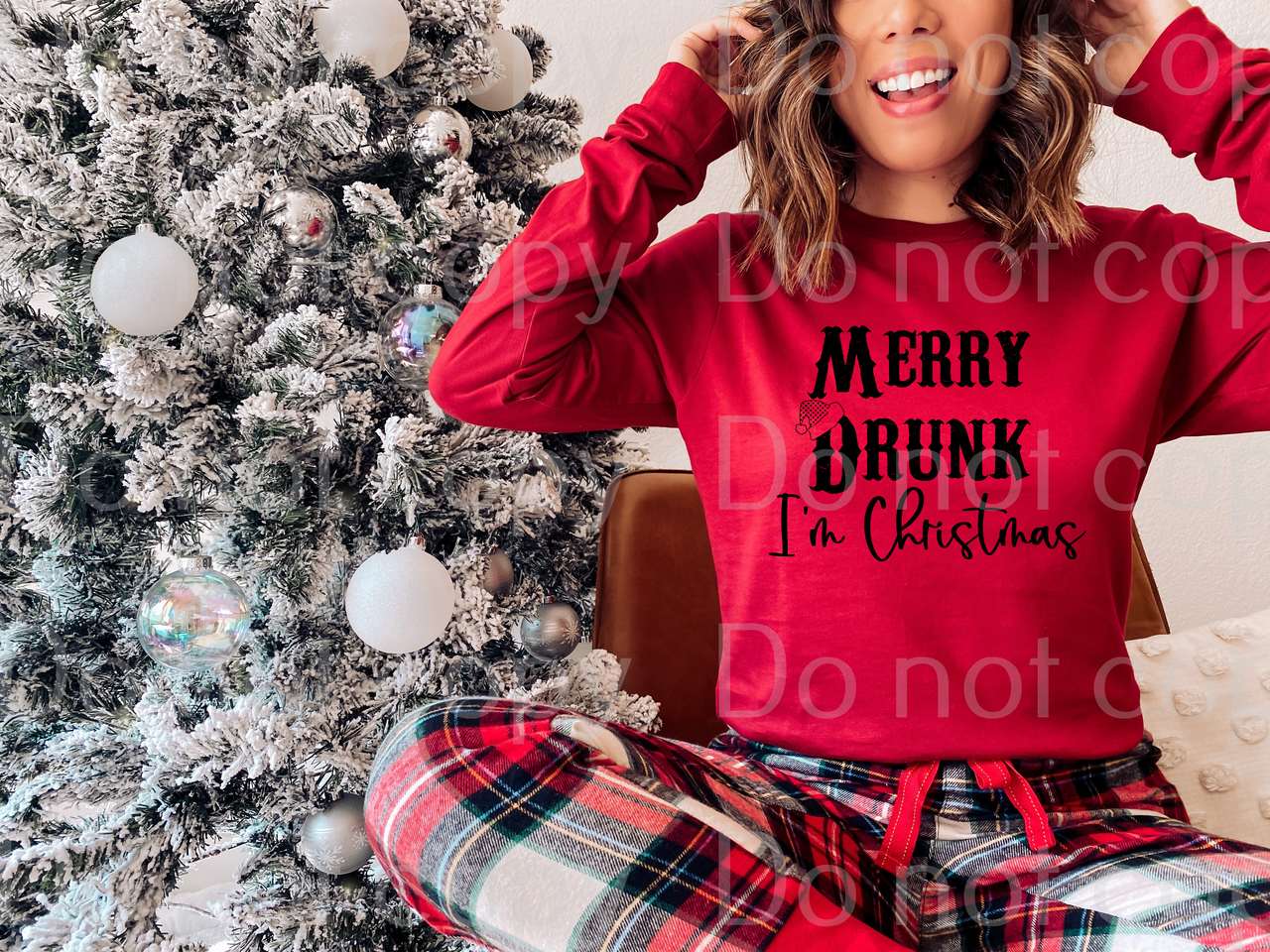 12-14 Merry Drunk I'm Christmas DTF TRANSFER ONLY