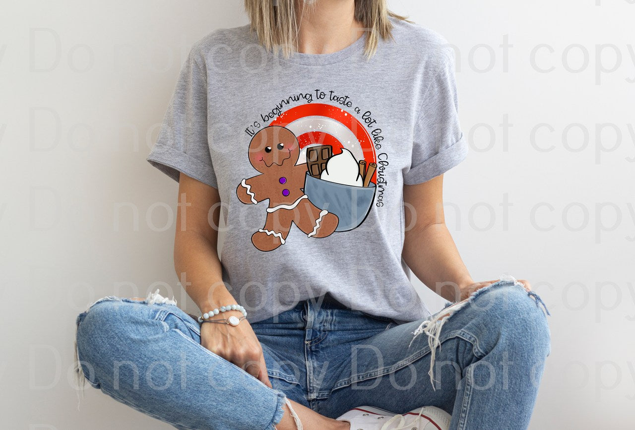 12-57 It's beginning to taste a lot like Christmas DTF TRANSFER ONLY