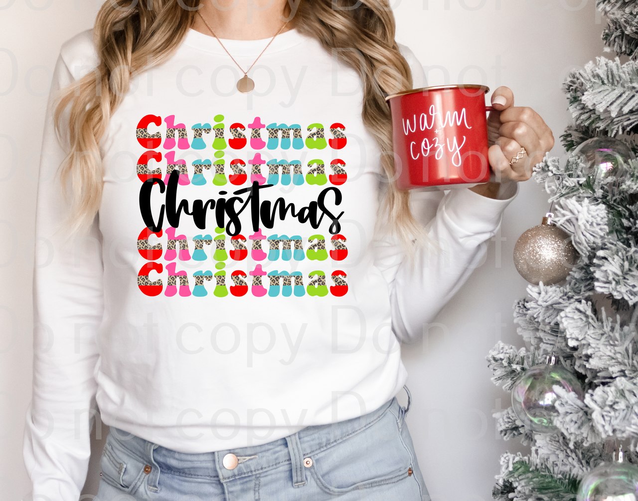 12-69 Christmas Christmas Christmas DTF TRANSFER ONLY