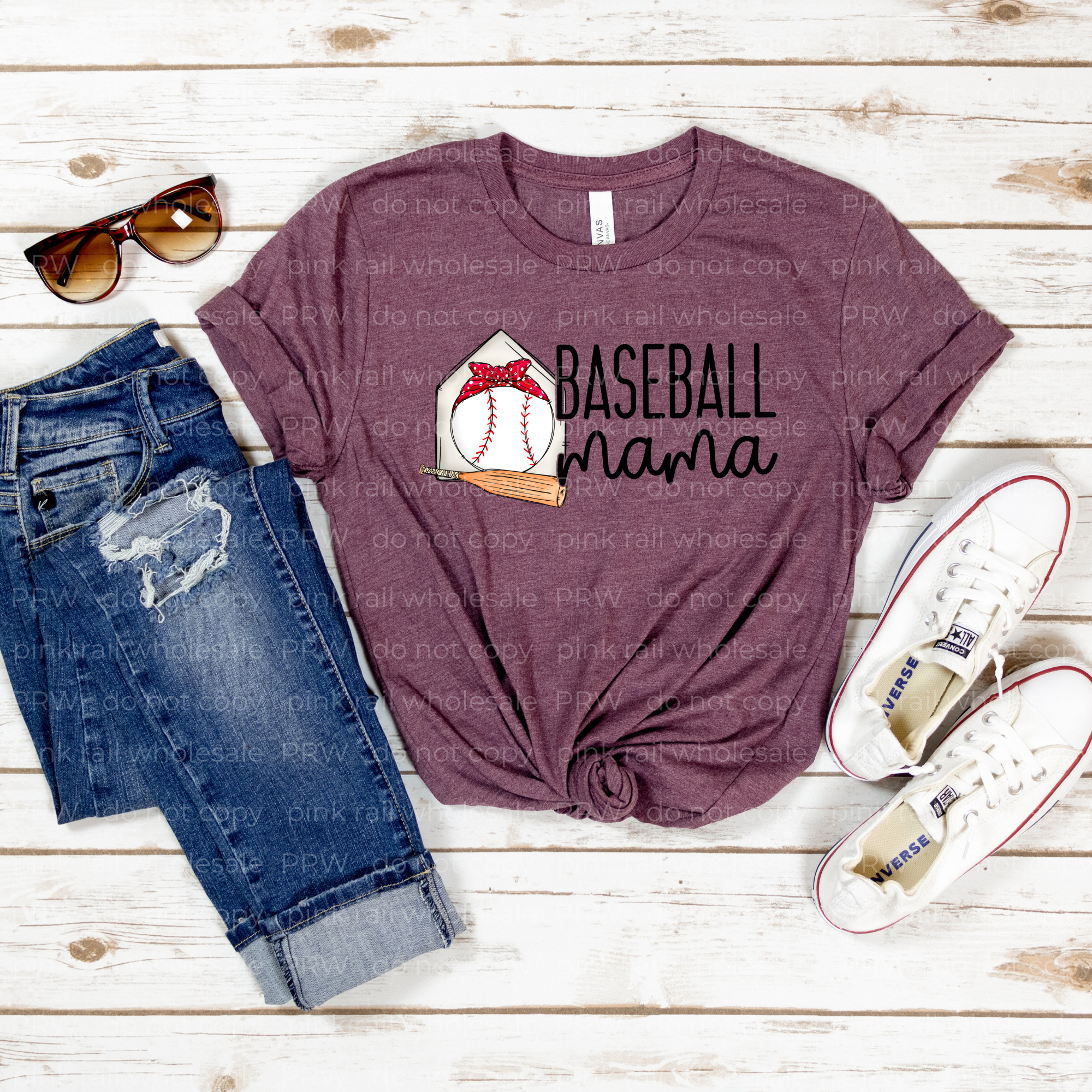 05-23 Baseball Bandana Mama DTF TRANSFER ONLY