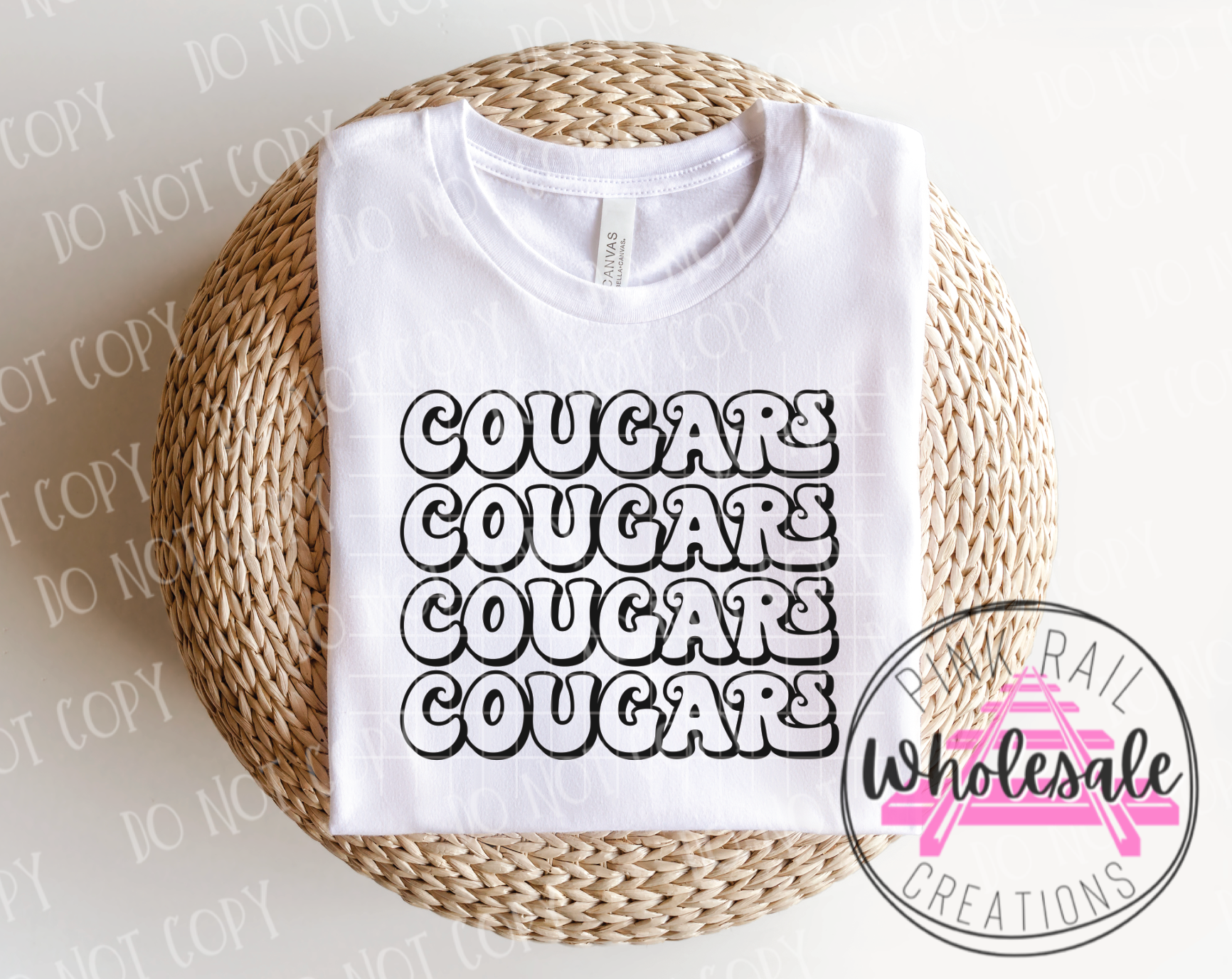 13-22 Cougars Retro Stack DTF ONLY