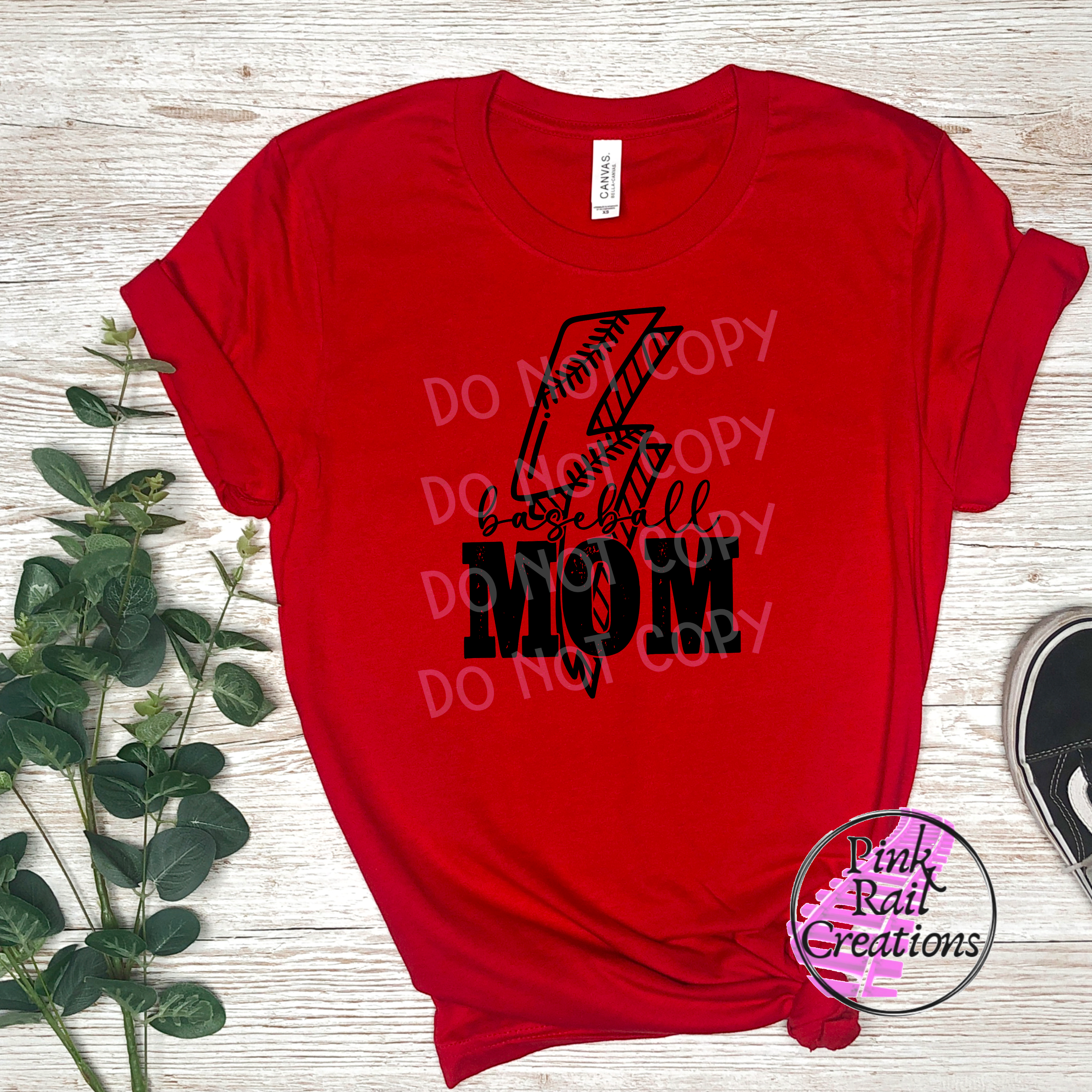 05-08 Baseball Mom Lightning Black - DTF Transfer Only