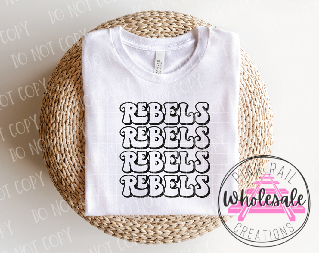 13-34 Rebels Retro Stack DTF ONLY