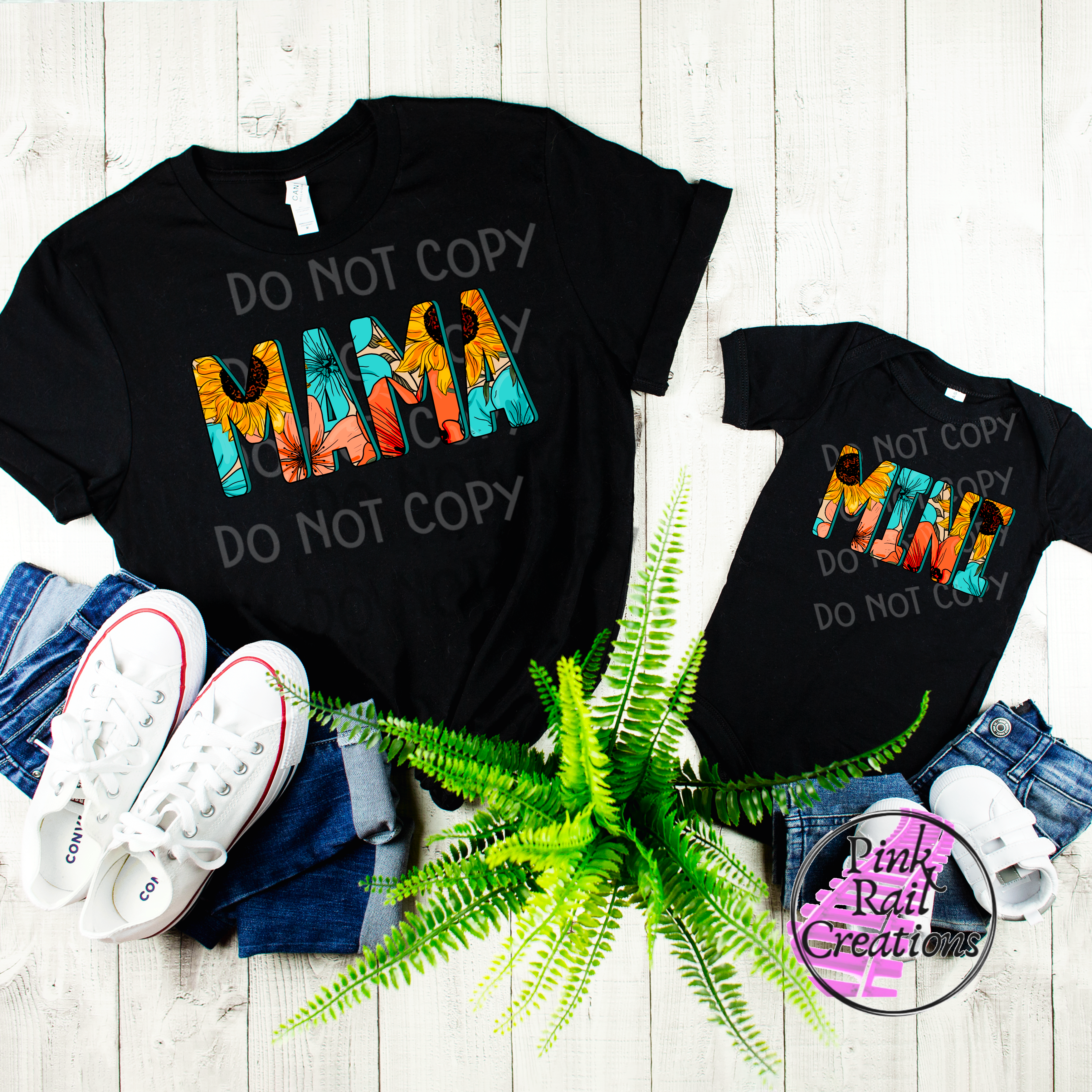 18-03 Mama Floral DTF Transfer ONLY