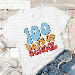 Pre-Designed 100 Days of School Sheet (60-inch sheet-DTF TRANSFER ONLY)