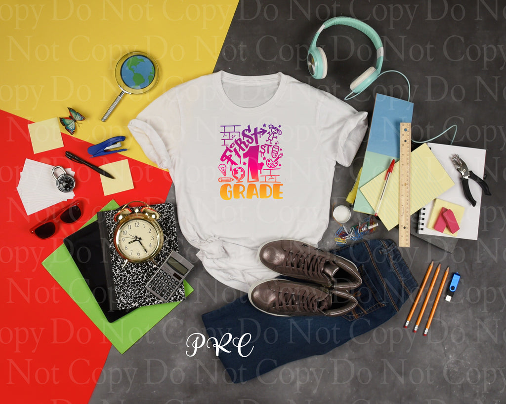 08-03 Graffiti Back To School (CHOOSE GRADE LEVEL AND COLOR) - DTFTRANSFER ONLY