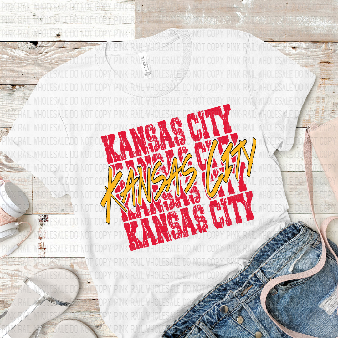 30-20 KC Grunge Stack DTF TRANSFER ONLY