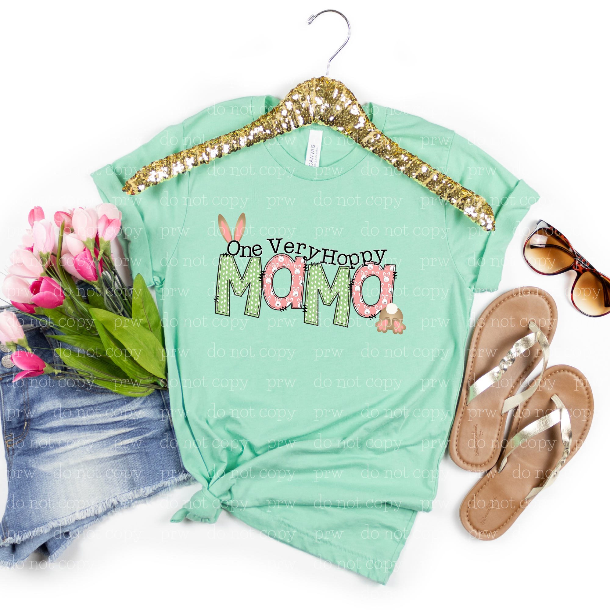 04-40 Very Hoppy Mama Easter DTF TRANSFER ONLY