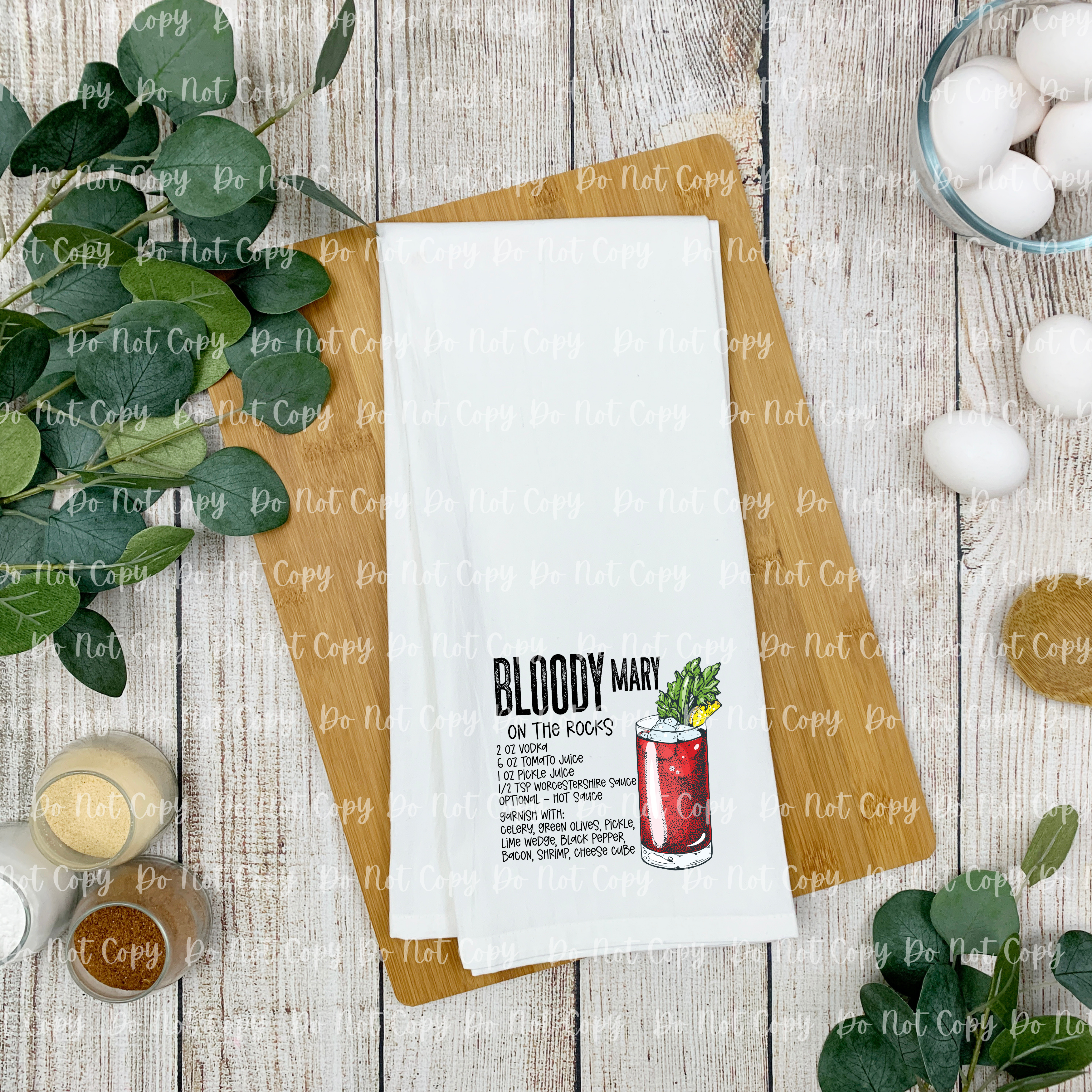 28-01 Bloody Mary Recipe  DTF TRANSFER ONLY