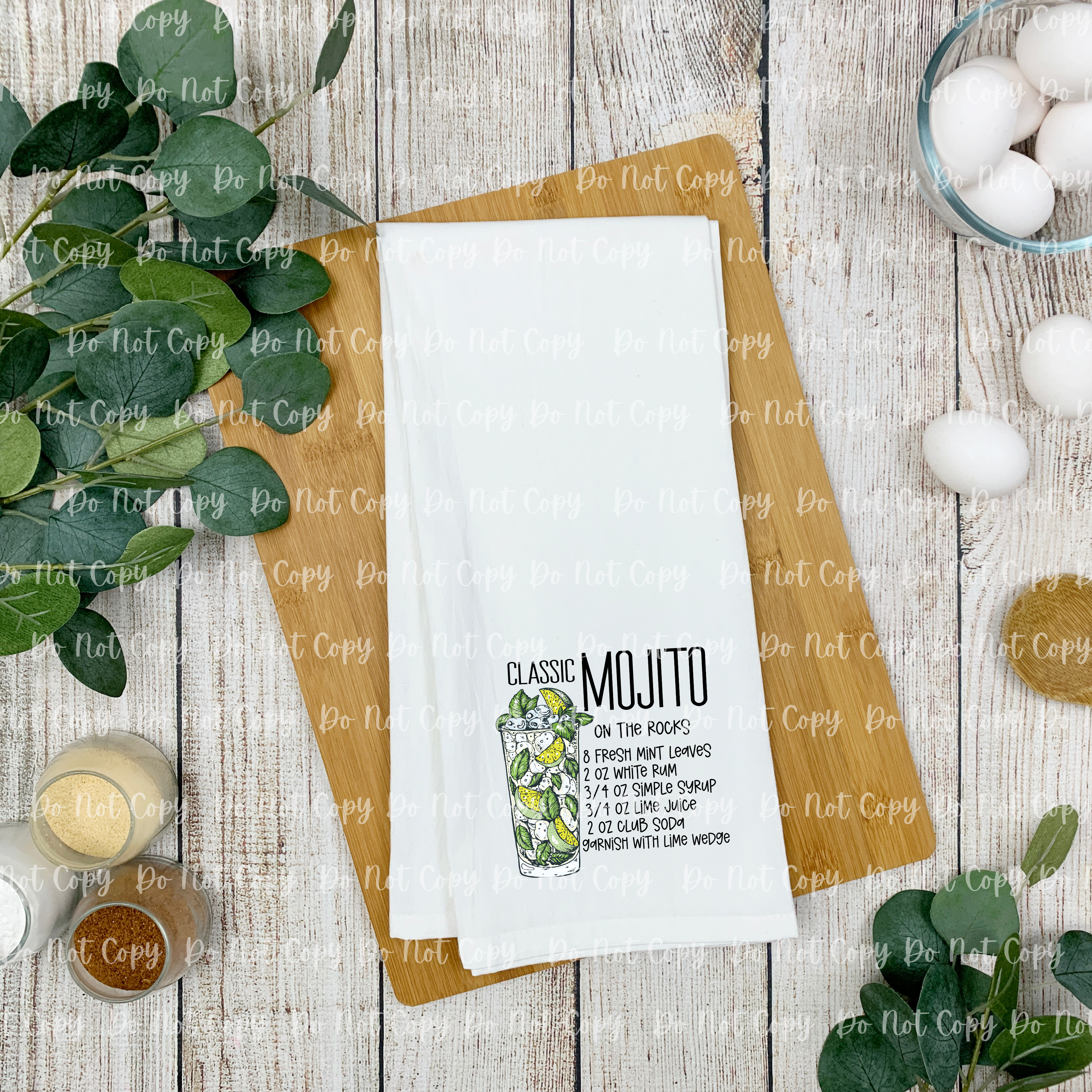 28-02 Mojito Recipe  DTF TRANSFER ONLY