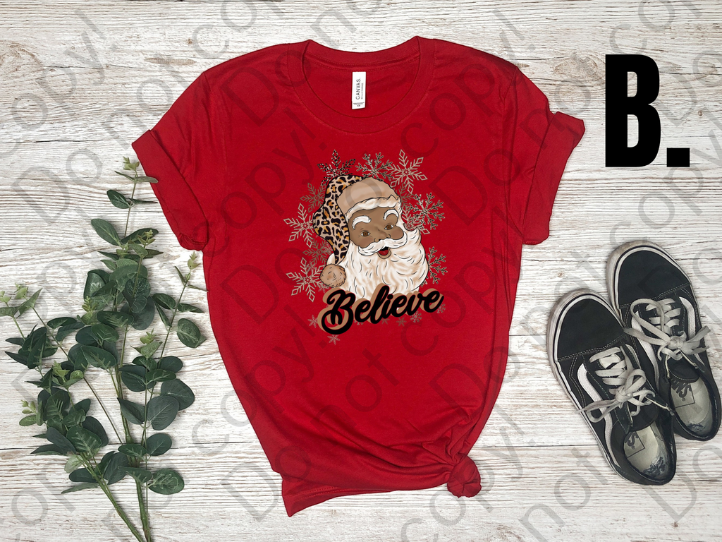 12-52 Believe Santa DTF TRANSFER ONLY