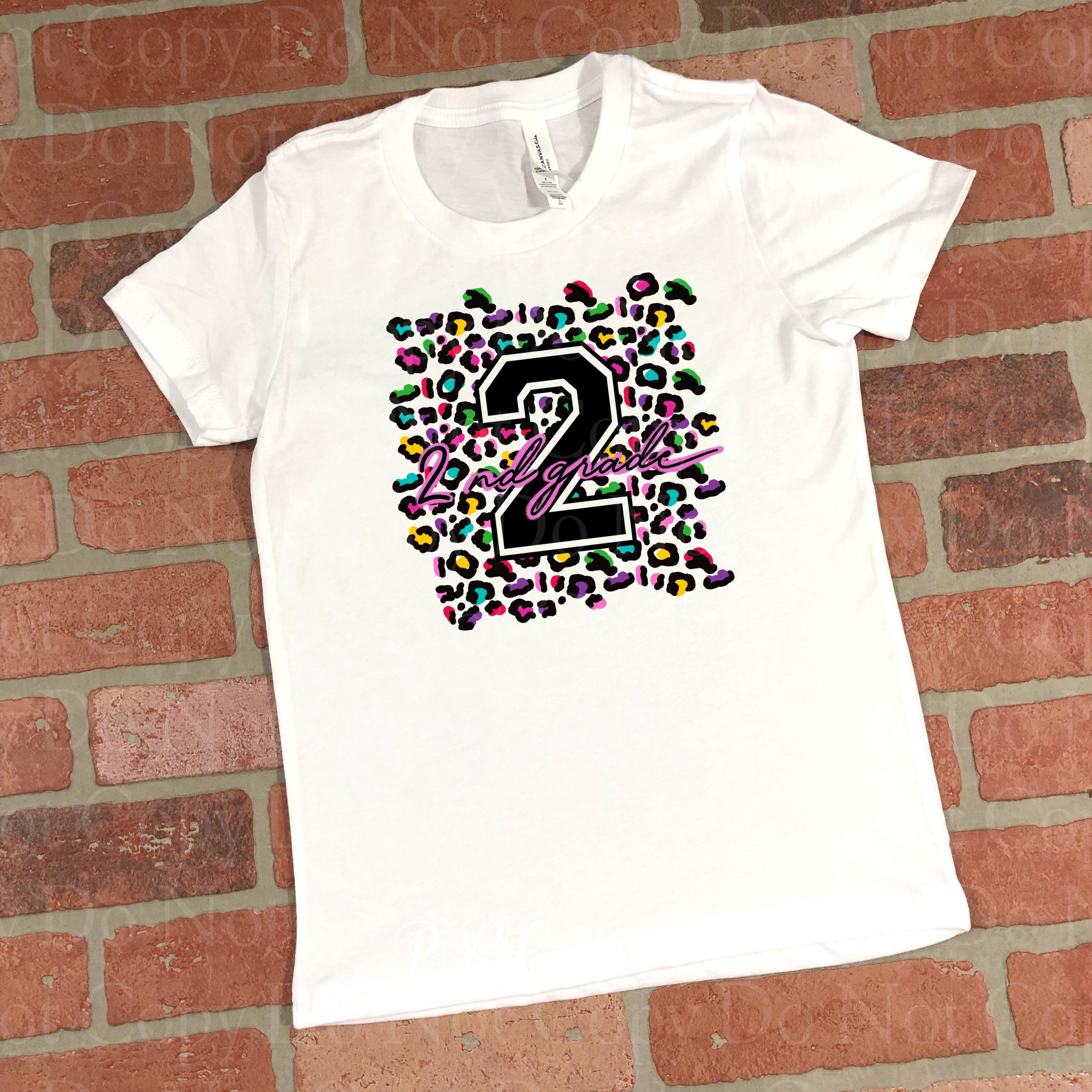 08-04 MULTI COLOR LEOPARD BACK TO SCHOOL (CHOOSE GRADE LEVEL) TRANSFER ONLY