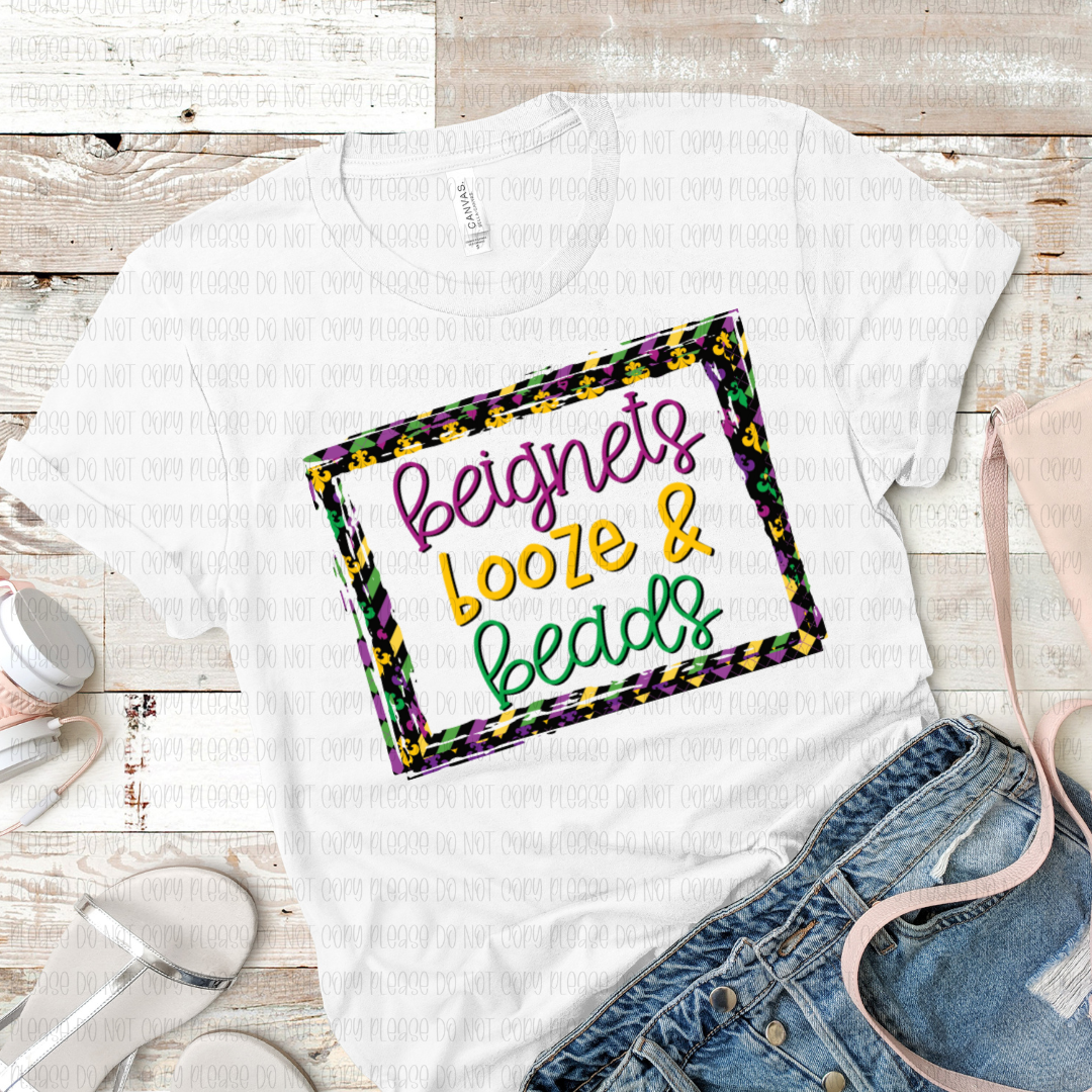 09-01 Beignets, Booze & Beads DTF TRANSFER ONLY