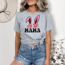 Load image into Gallery viewer, 04-48 Mama Bunny FLoral Pink Ears DTF TRANSFER ONLY
