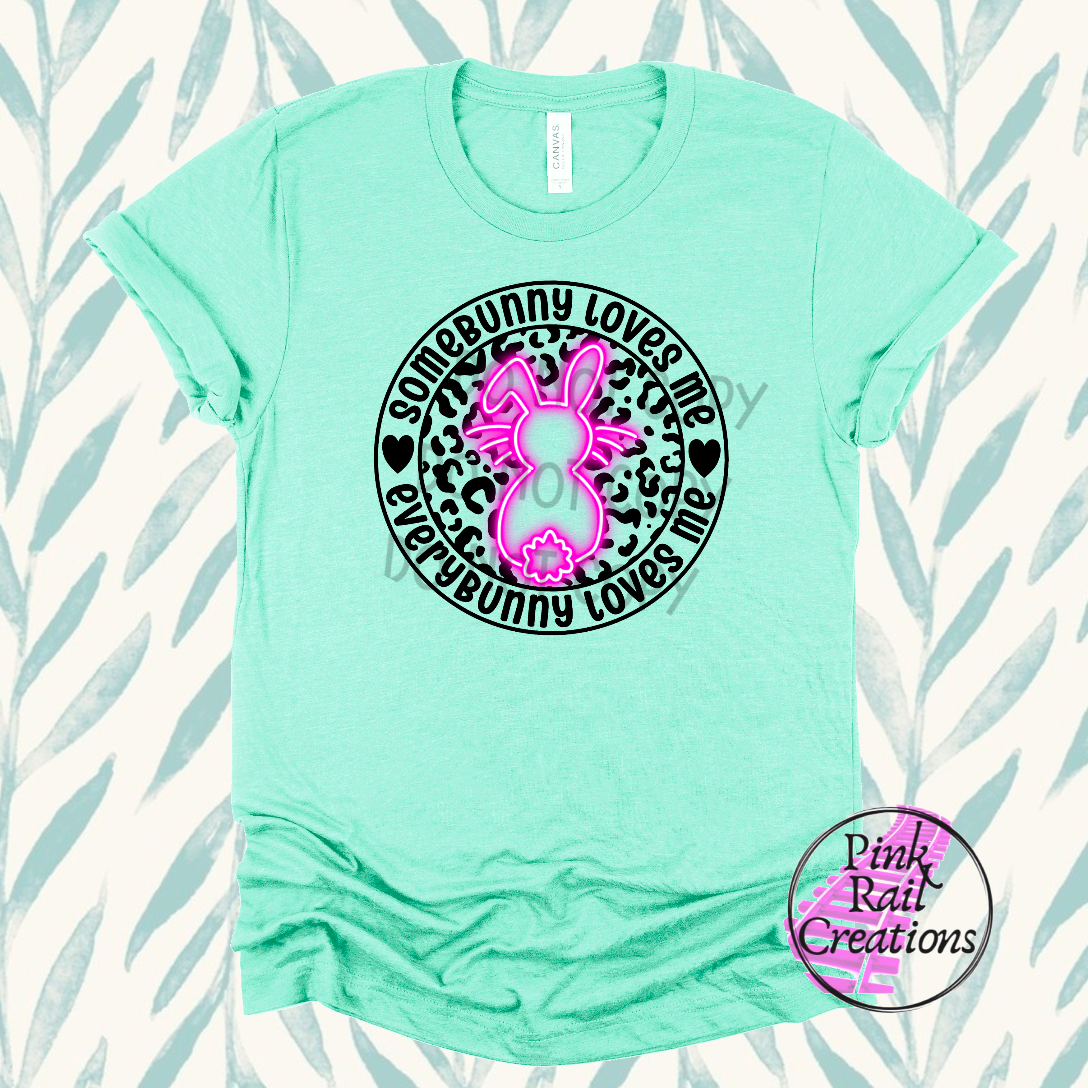 04-05 Pink Neon Bunny - DTF Transfer Only