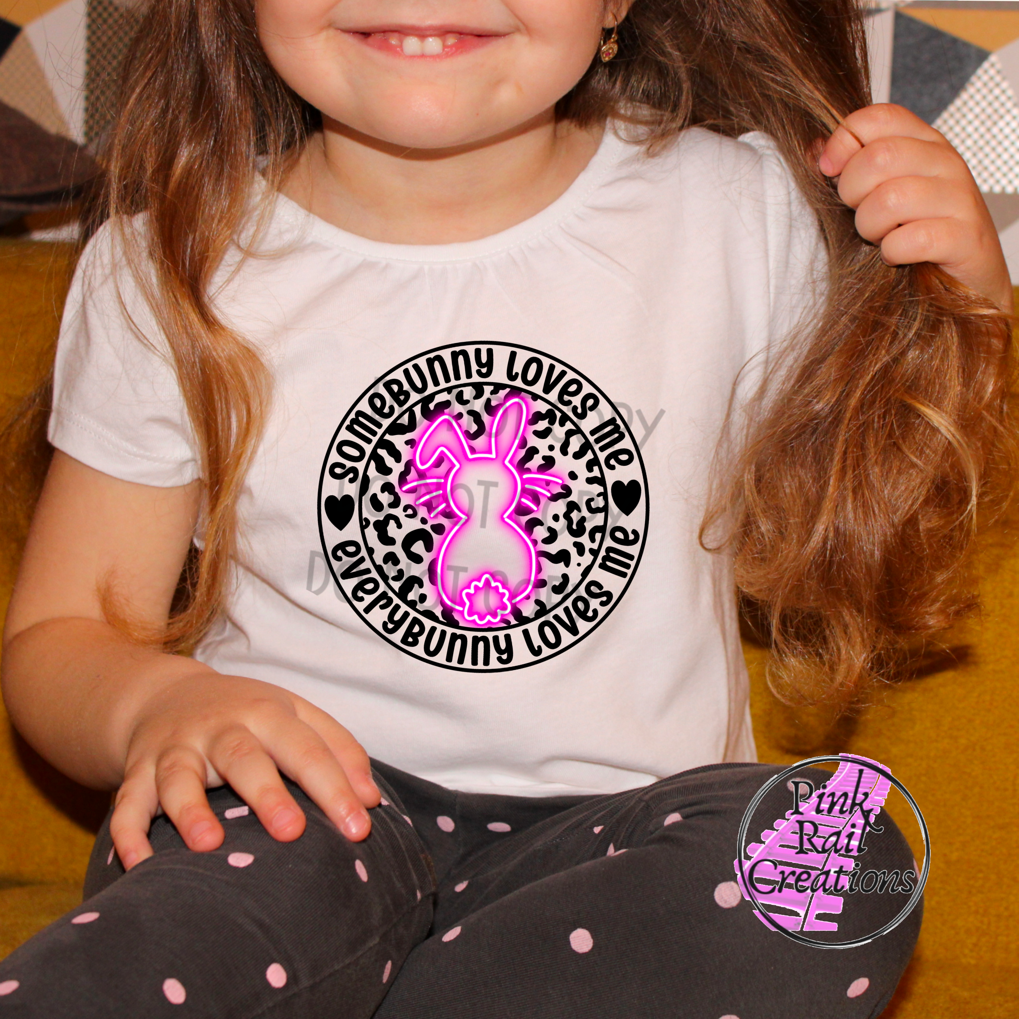 04-05 Pink Neon Bunny - DTF Transfer Only