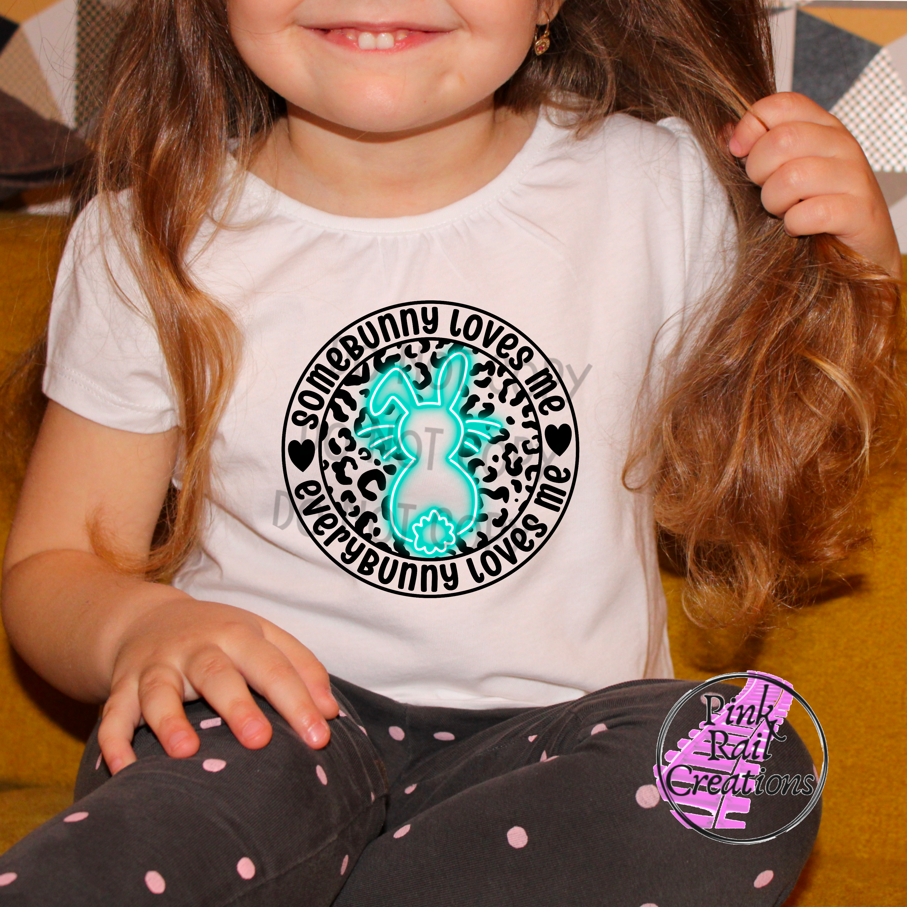 04-06 Blue Neon Bunny - DTF Transfer Only