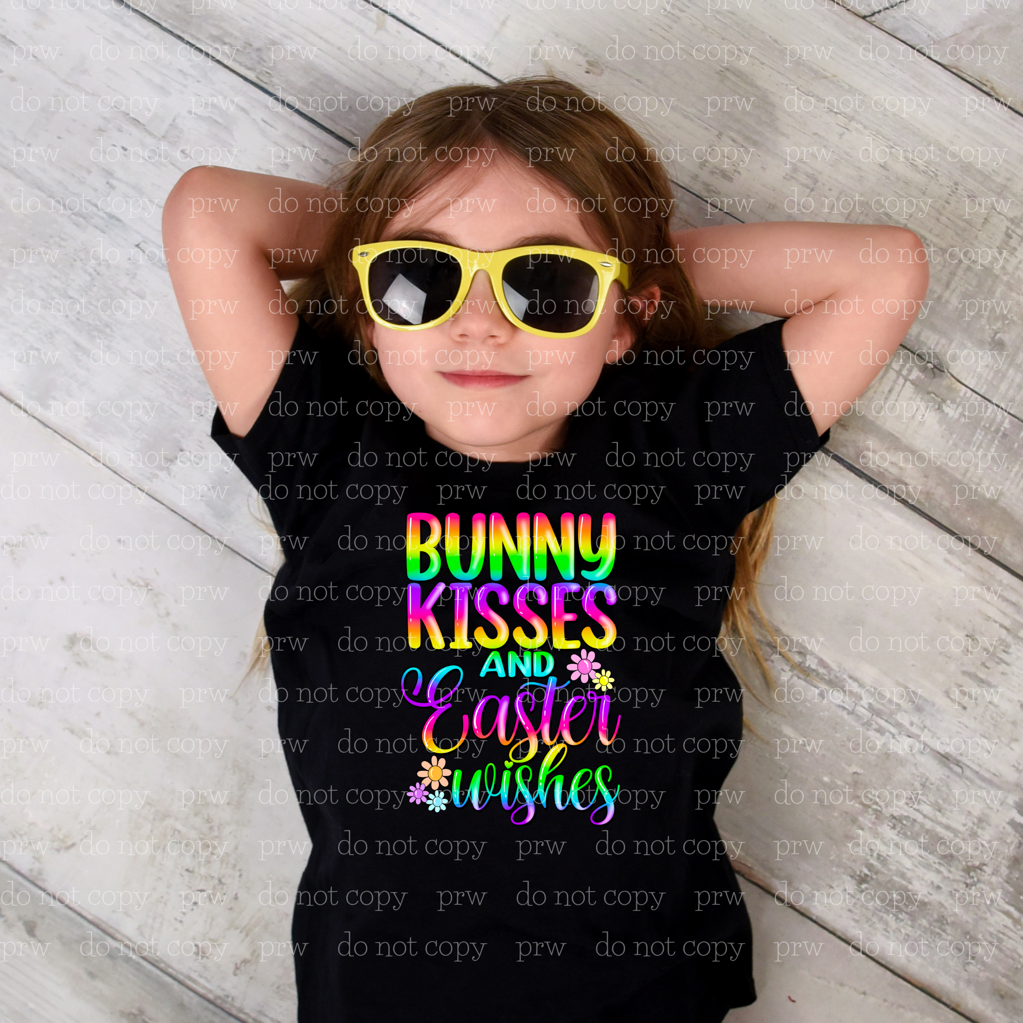 4-16 Bunny Kisses and Easter Wishes DTF TRANSFER ONLY