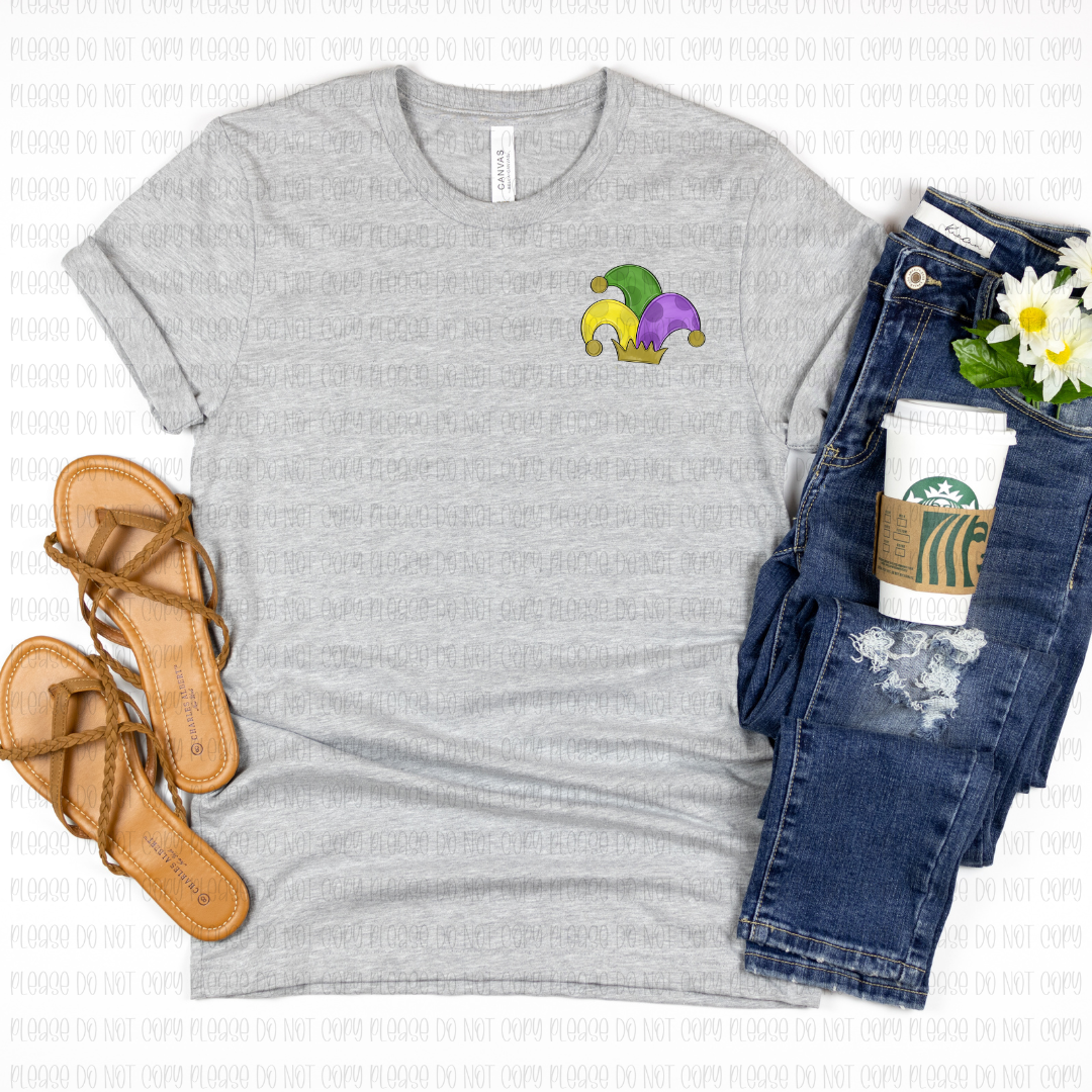 09-08 Mardi Jester Hat DTF TRANSFER ONLY