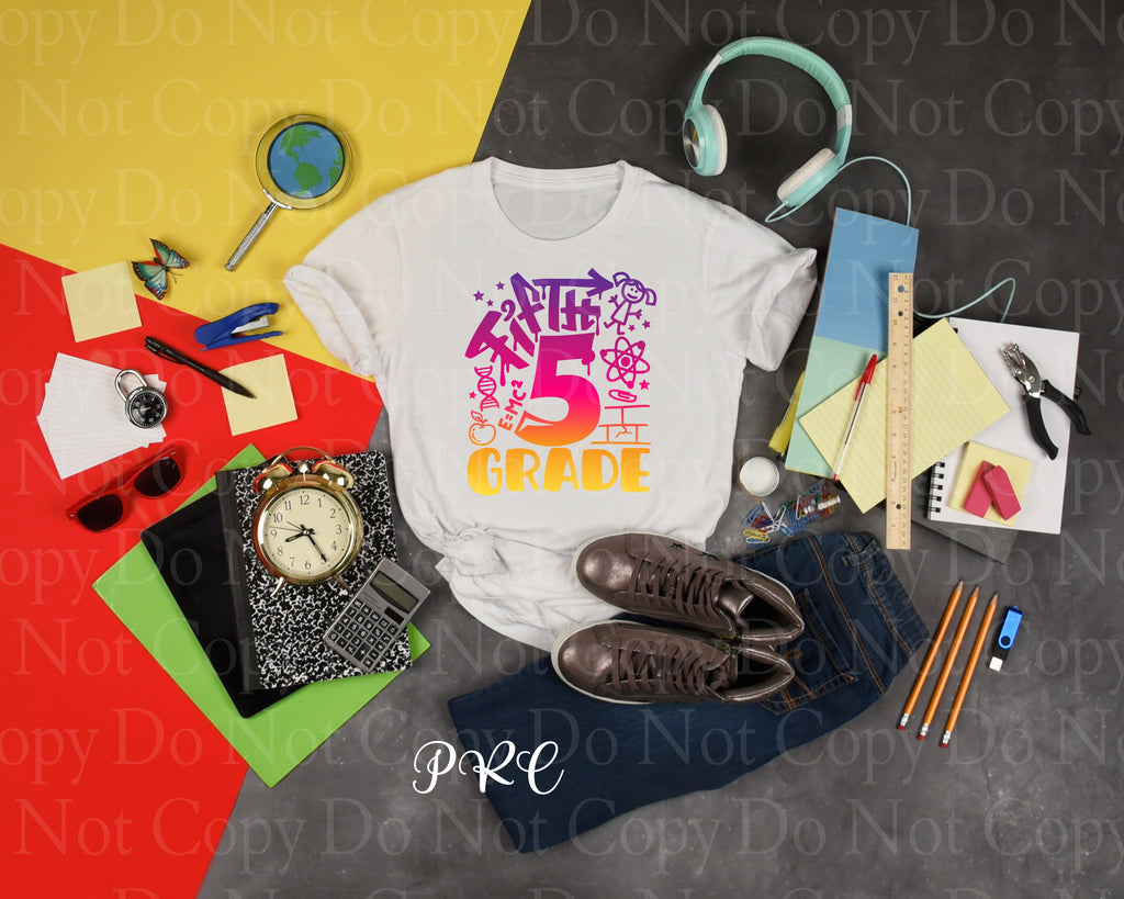 08-03 Graffiti Back To School (CHOOSE GRADE LEVEL AND COLOR) - DTFTRANSFER ONLY