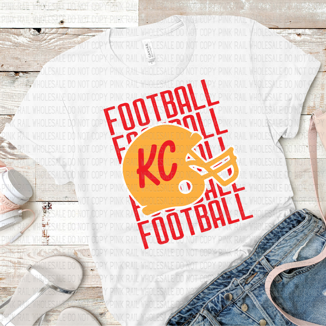 30-14 KC Football Stack DTF TRANSFER ONLY