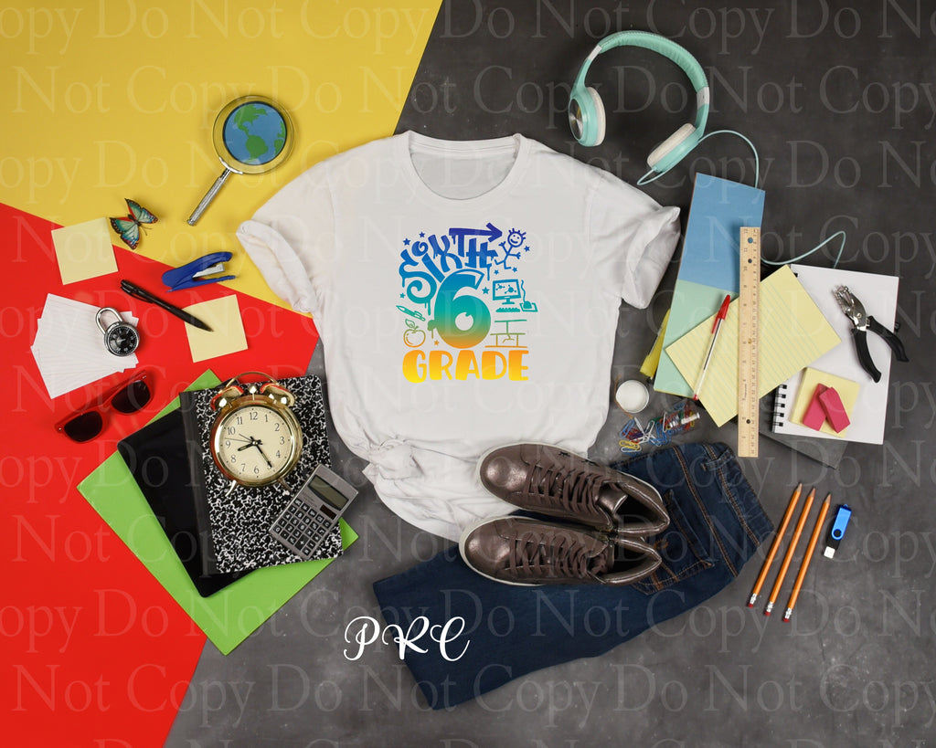 08-03 Graffiti Back To School (CHOOSE GRADE LEVEL AND COLOR) - DTFTRANSFER ONLY